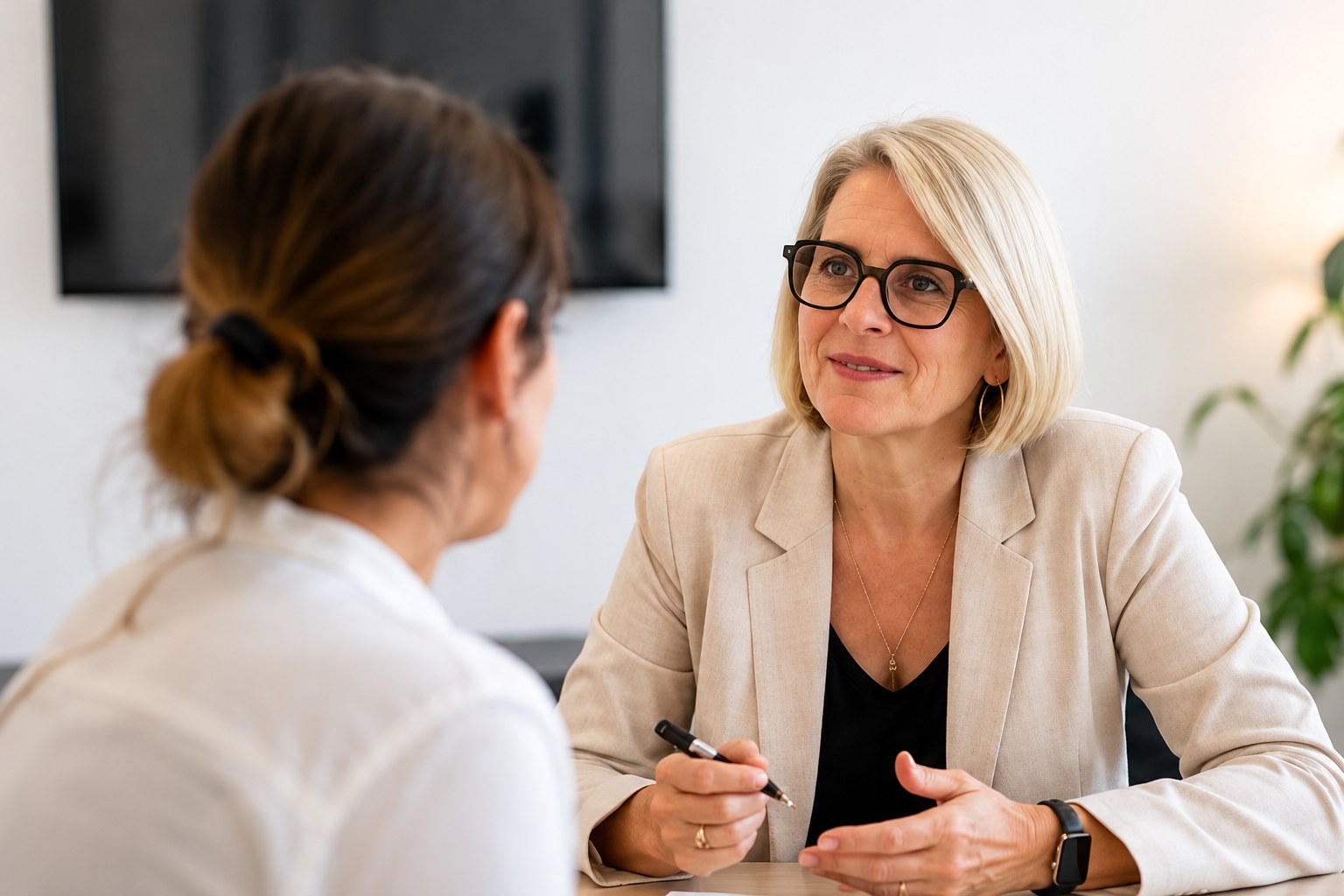 Un échange de coaching individuel avec Murielle Andrés