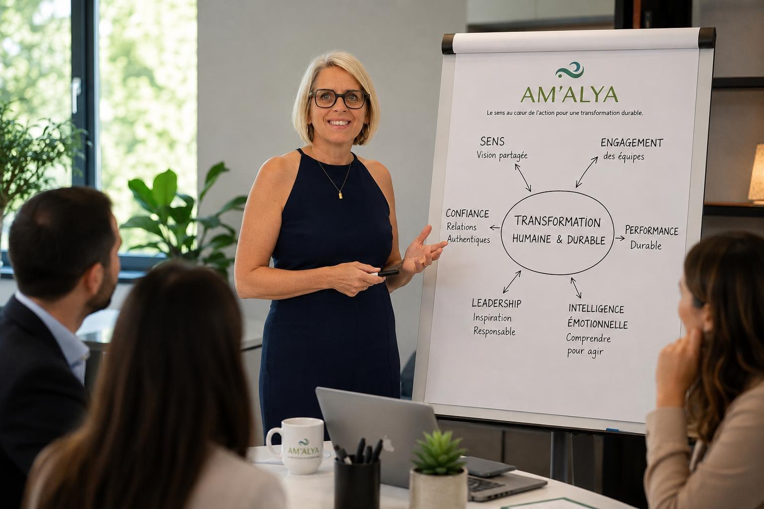 Murielle Andrés anime un atelier autour du leadership et de l’intelligence émotionnelle